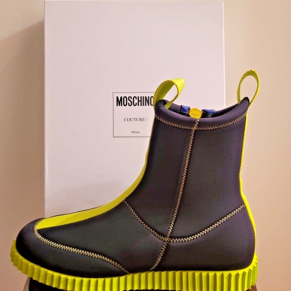 Moschino Men's "Neoprene Surfer" Boots Size 44 (US Size 11) - Picture 3 of 6